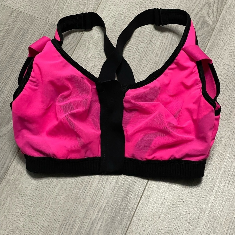 VSX Women's Pink and Black Sports Bra - Picture 4 of 12